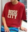 ピグメント加工スラブカレッジロゴTEE