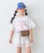 【KIDS】かすれロゴレースレイヤードミニワンピチュニック