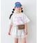 【KIDS】かすれロゴレースレイヤードミニワンピチュニック