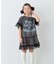 【KIDS】かすれロゴレースレイヤードミニワンピチュニック