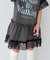 【KIDS】かすれロゴレースレイヤードミニワンピチュニック