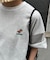 【ユニセックス】OJISAN刺繍バックプリントワッフルTEE