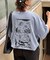 【ユニセックス】OJISAN刺繍バックプリントワッフルTEE