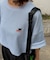 【ユニセックス】OJISAN刺繍バックプリントワッフルTEE