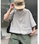 【ユニセックス】ノーカラービッグポケットチェックシャツ