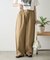 【3サイズ展開/ウエスト配色】裾ドロストバレルイージーパンツ