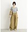 【3サイズ展開/ウエスト配色】裾ドロストバレルイージーパンツ