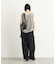 【3サイズ展開/ウエスト配色】裾ドロストバレルイージーパンツ