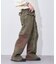【etsinta】ベルト付パッチワークフレアパンツ