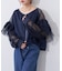 【etsinta】メッシュフリルカーデ
