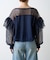 【etsinta】メッシュフリルカーデ