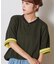 ボーダー配色ヘンリーTee