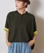ボーダー配色ヘンリーTee