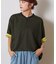 ボーダー配色ヘンリーTee