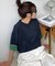 ボーダー配色ヘンリーTee