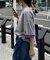 ボーダー配色ヘンリーTee