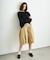 タックハーフボリュームワイドパンツ/WEB限定カラー・プラスサイズあり