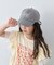 【KIDS】後ろ紐リボンチェックロゴCAP
