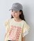【KIDS】後ろ紐リボンチェックロゴCAP