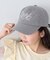 【KIDS】後ろ紐リボンチェックロゴCAP