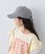 【KIDS】後ろ紐リボンチェックロゴCAP