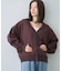 ∴【マルチファンクション/前後2WAY】ループボタン配色ニットカーデ