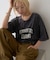 ∴アシッドウォッシュカレッジロゴオーバーTee
