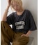 ∴アシッドウォッシュカレッジロゴオーバーTee