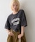∴アシッドウォッシュカレッジロゴオーバーTee