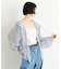 ∴シアークロップドジップチェックフードシャツ
