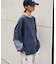 アシッドウォッシュ加工フェイクレイヤードワッフルロンTEE