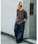 アシッドウォッシュ加工フェイクレイヤードワッフルロンTEE