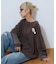 アシッドウォッシュ加工フェイクレイヤードワッフルロンTEE