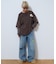 アシッドウォッシュ加工フェイクレイヤードワッフルロンTEE