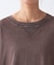 アシッドウォッシュ加工フェイクレイヤードワッフルロンTEE