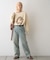 ニュアンス柄プリント2WAYワッフルロンTEE