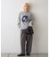 ニュアンス柄プリント2WAYワッフルロンTEE