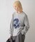 ニュアンス柄プリント2WAYワッフルロンTEE