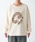 ニュアンス柄プリント2WAYワッフルロンTEE