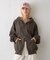 【UNISEX】製品染めダンボールジップパーカー/WEB限定カラーあり