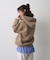 【UNISEX】製品染めダンボールジップパーカー/WEB限定カラーあり