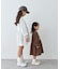 【KIDS/ZOZO限定カラーあり】らくがき風フロッキーロゴミニワンピチュニック