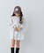 【KIDS/ZOZO限定カラーあり】らくがき風フロッキーロゴミニワンピチュニック