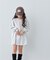 【KIDS/ZOZO限定カラーあり】らくがき風フロッキーロゴミニワンピチュニック