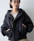 【etsinta】キルティング切替ファーフーディー
