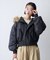【etsinta】キルティング切替ファーフーディー
