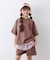 【KIDS】ピグメント加工バックロゴ5分袖セットアップ