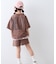 【KIDS】ピグメント加工バックロゴ5分袖セットアップ