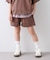 【KIDS】ピグメント加工バックロゴ5分袖セットアップ