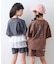【KIDS】ピグメント加工バックロゴ5分袖セットアップ